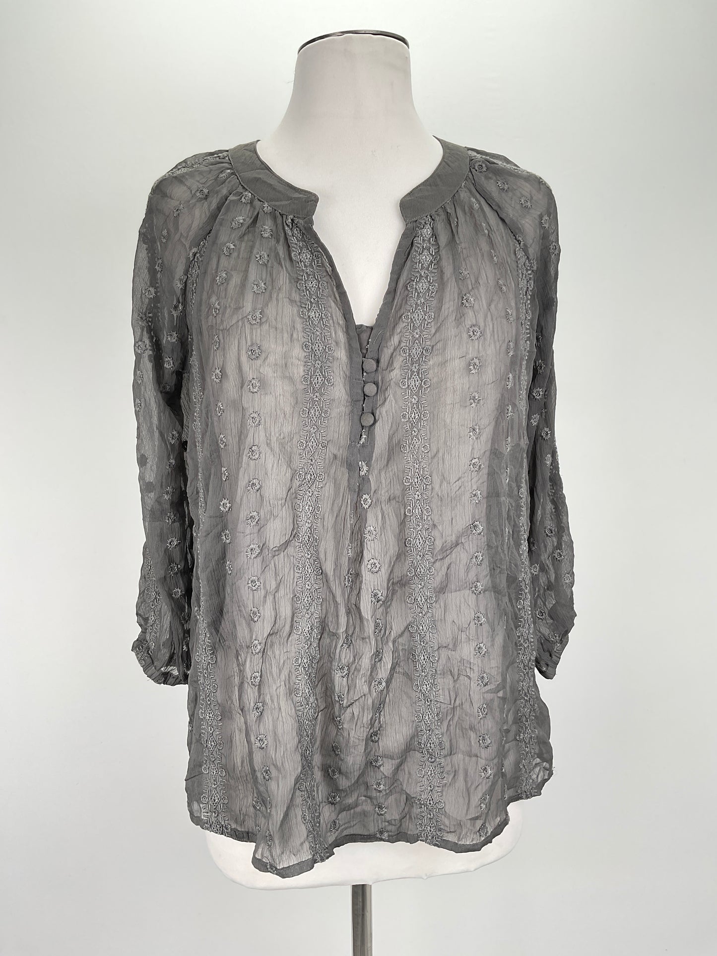Blusa Gris Floral Olive oak