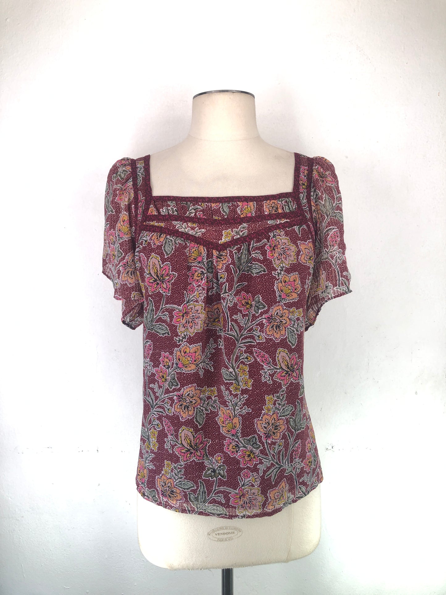 Blusa Rojo vino de Floral Loft