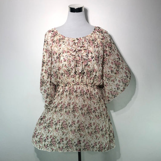 Vestido Crema de Flores Elbonny