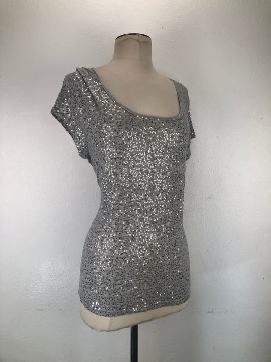 Blusa Gris de Brillo Calvin Klein