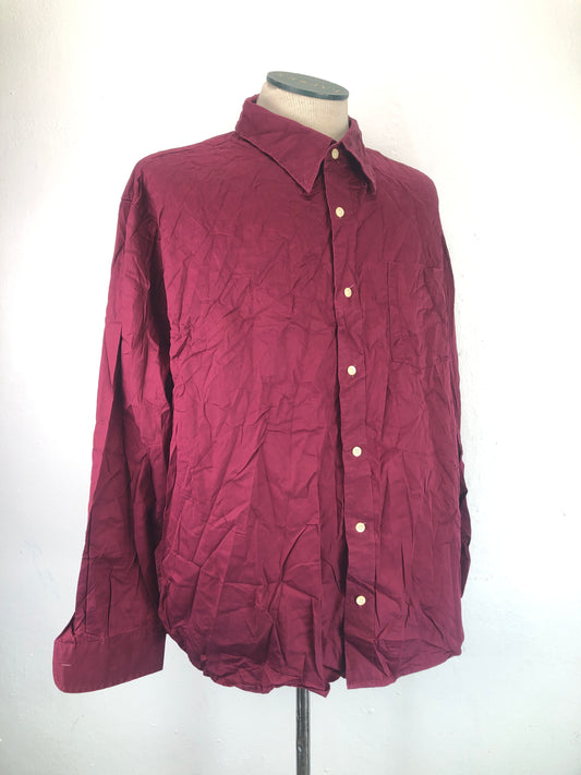 Camisa Rojo Vino Wrinkle Resistant