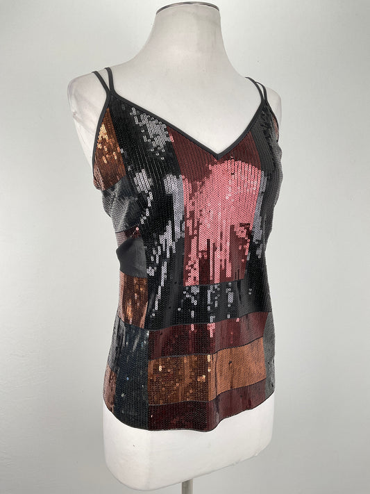 Blusa Marron de Brillo Express
