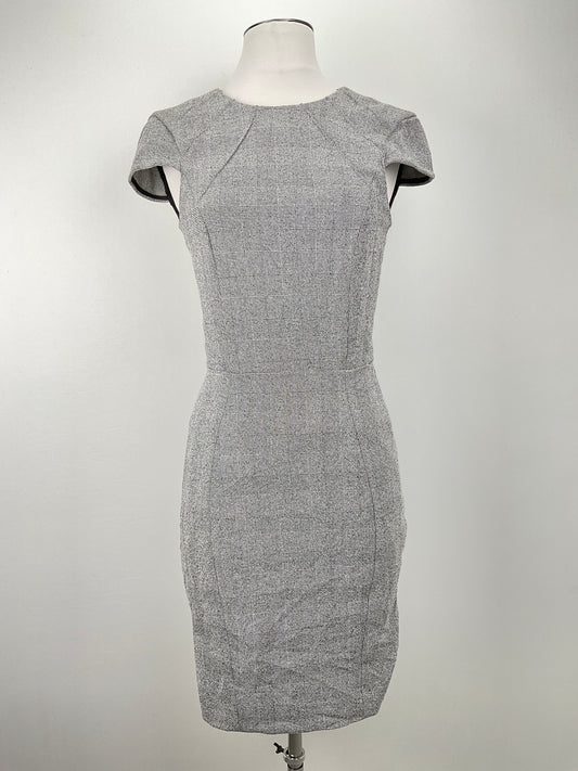 Vestido Gris de Cuadro Hm