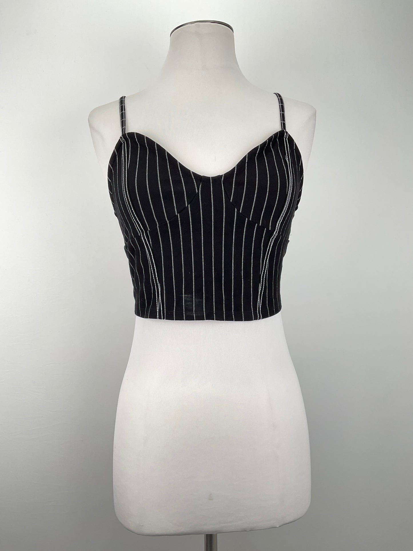 Blusa Negro de Rayas Forever 21