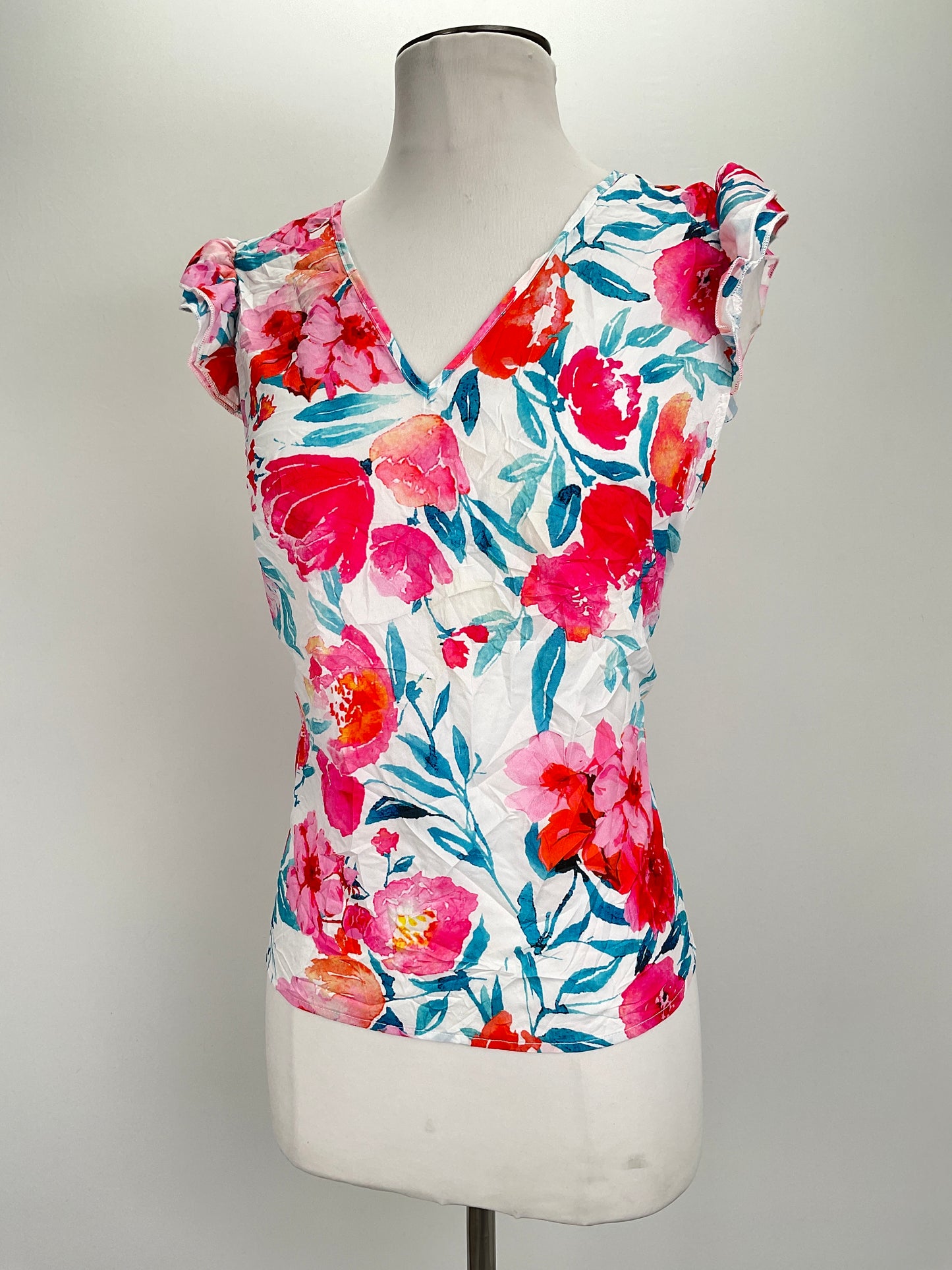 Blusa Blanco Floral Shein