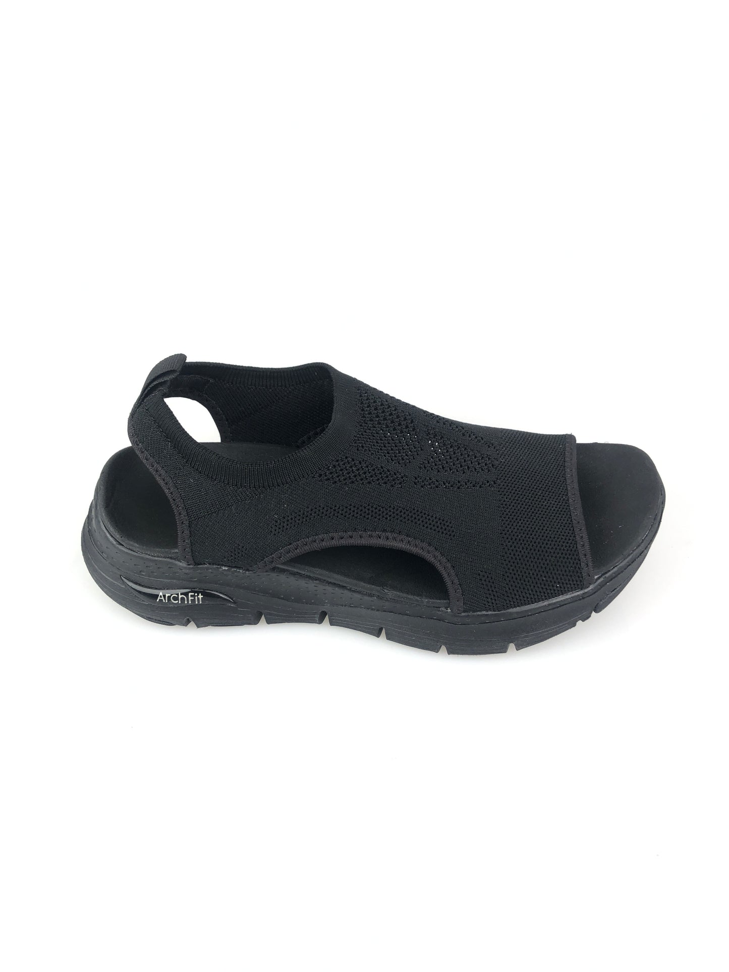 Sandalia Negro Skechers Arch Fit