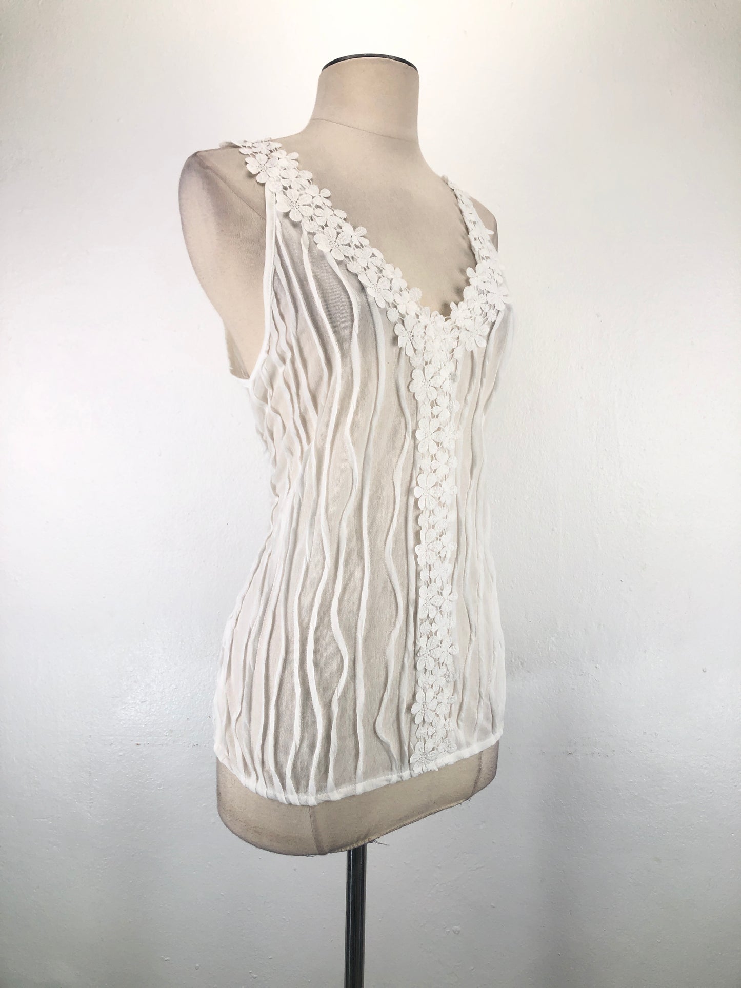 Blusa Blanco de Rayas Shein