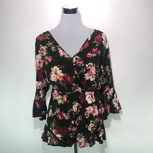 Enterizo Verde de Flores Forever 21