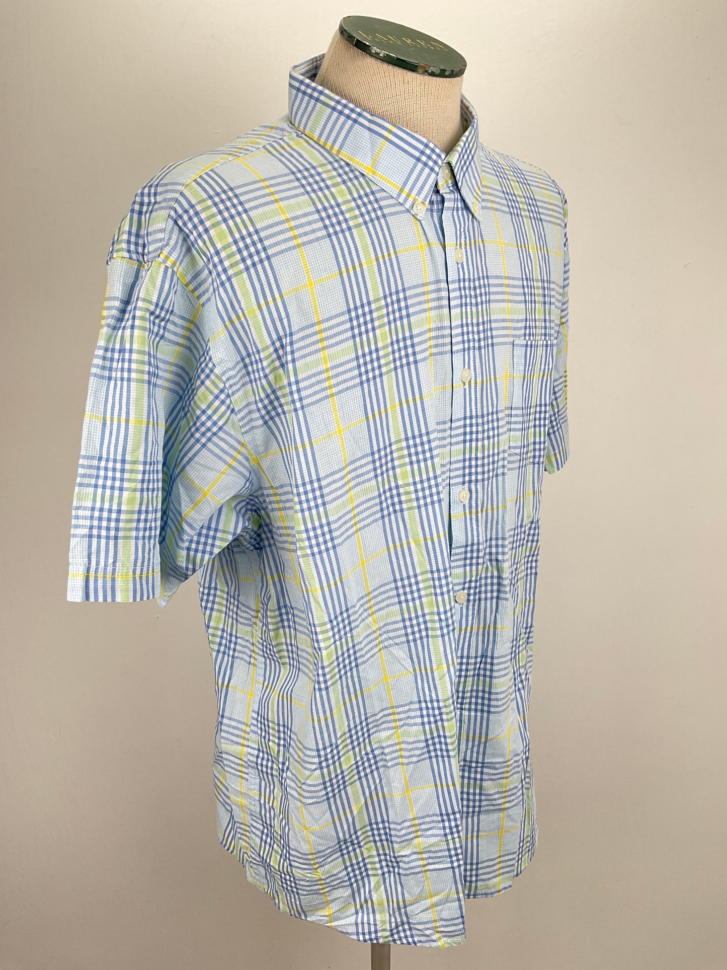 Camisa Azul claro de Cuadro Haggar