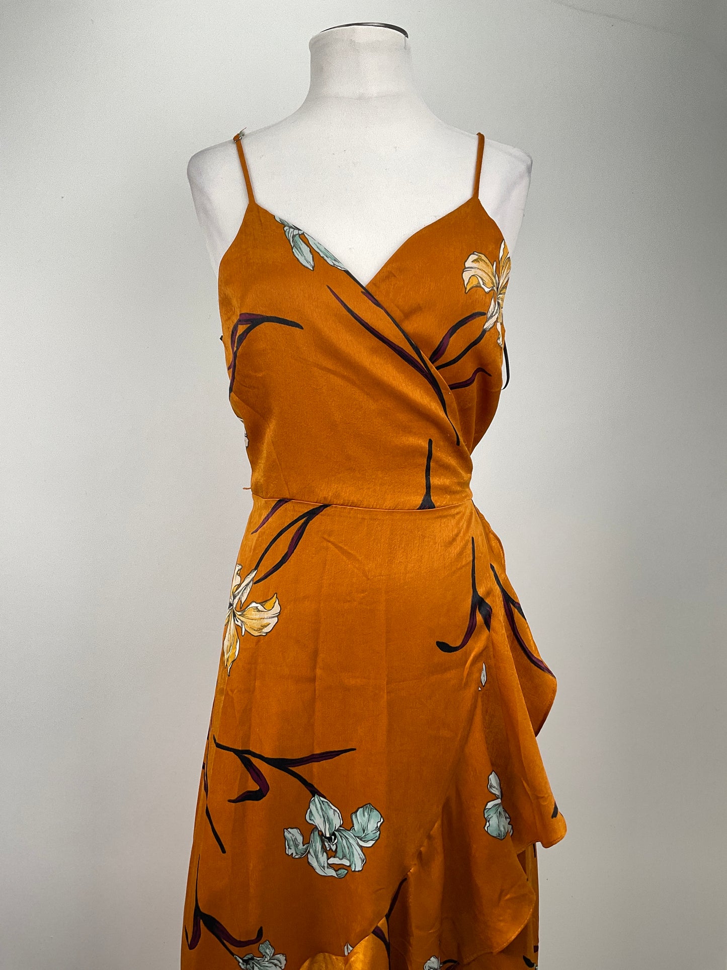 Vestido Mostaza Floral Lumière