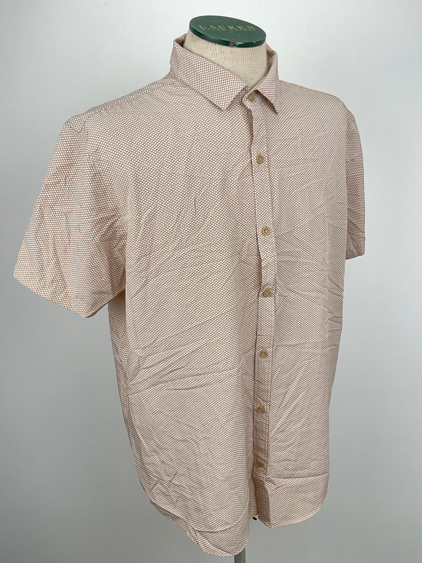 Camisa Crema de Lunares Stretch
