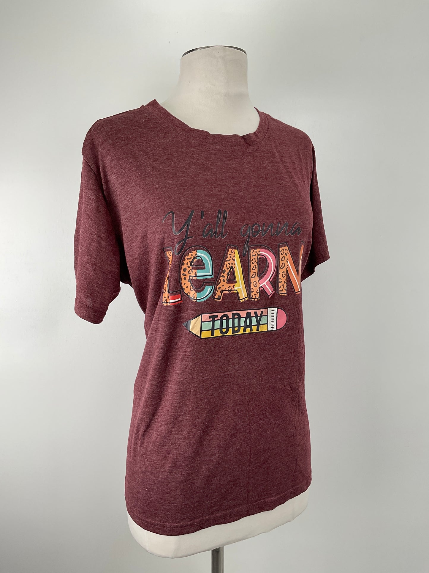 Camiseta Rojo vino Shein