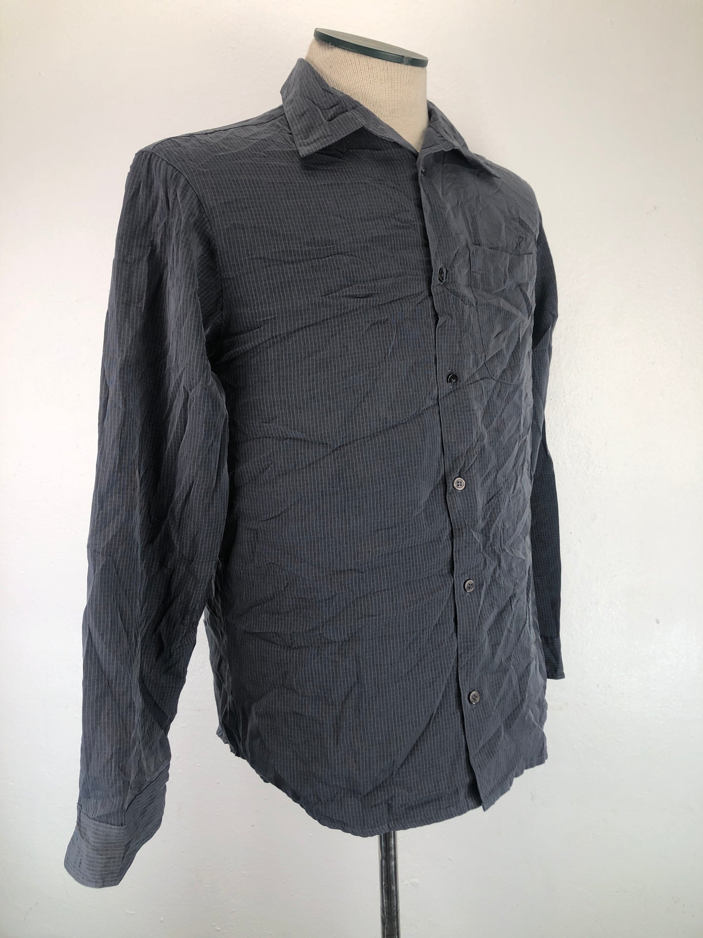 Camisa Gris De Rayas Blues
