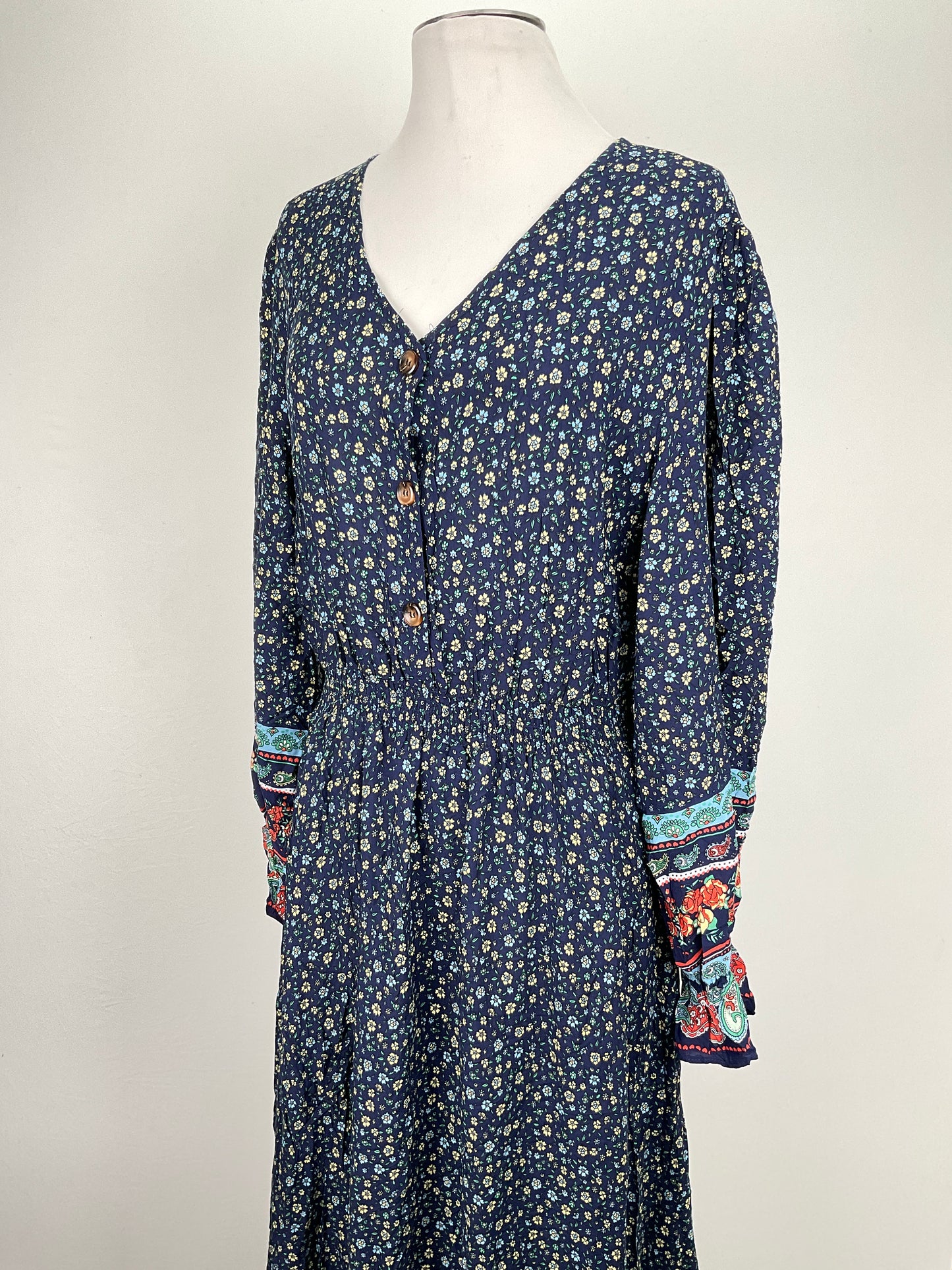 Vestido Azul marino Floral Prettygarden