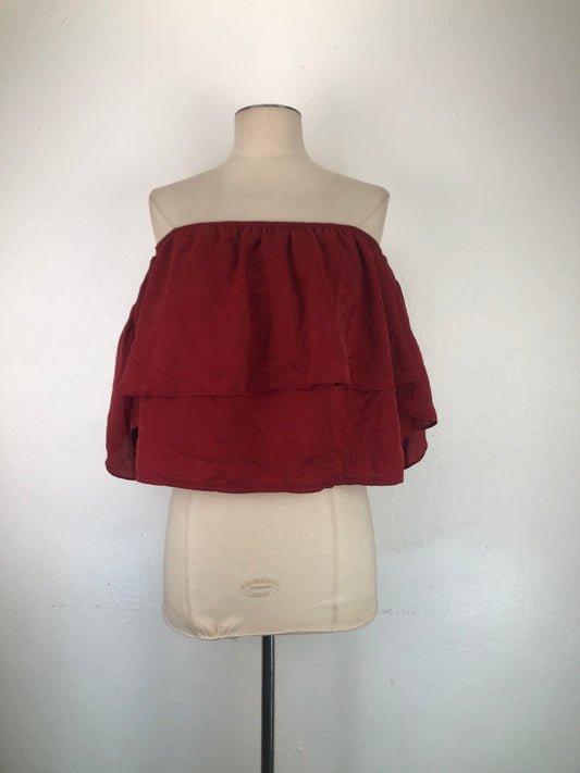 Blusa Rojo  vino Fashion Nova