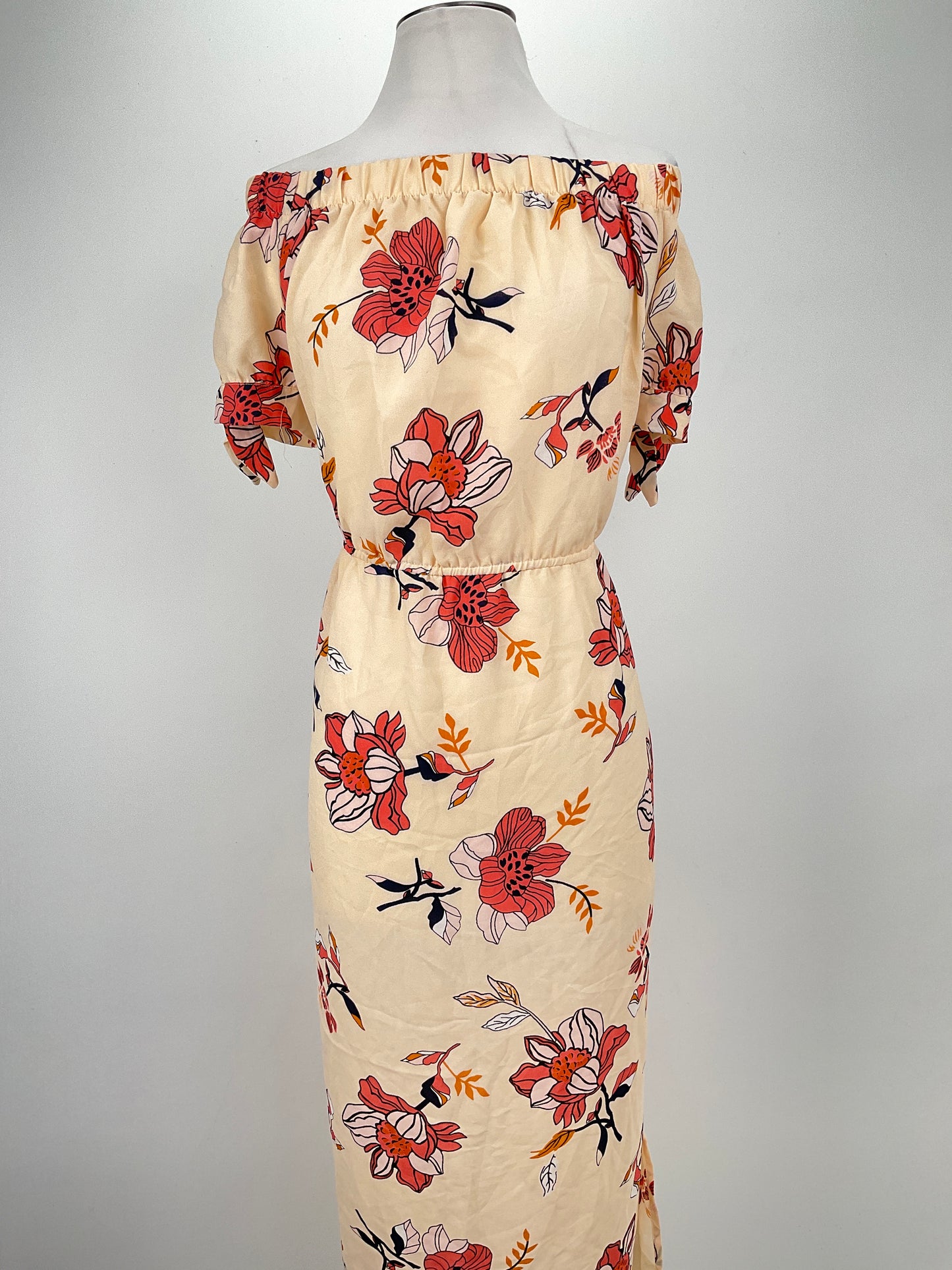 Vestido Crema Floral Hlush