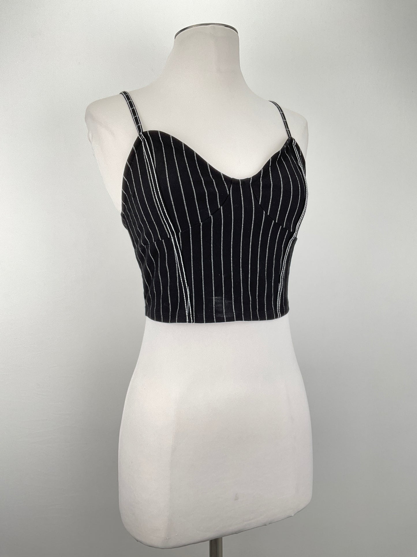 Blusa Negro de Rayas Forever 21