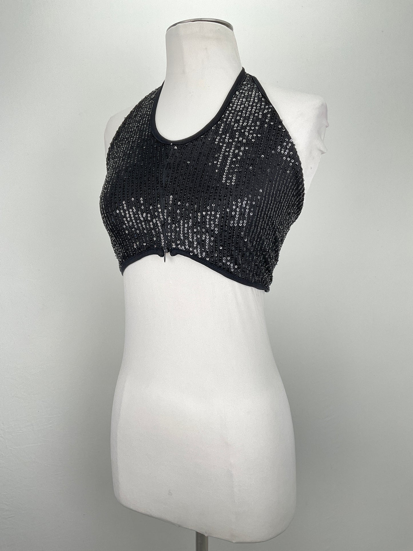 Blusa Negro de Brillo Shein