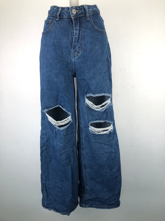 Pantalon Azul Mom Jeans Shein