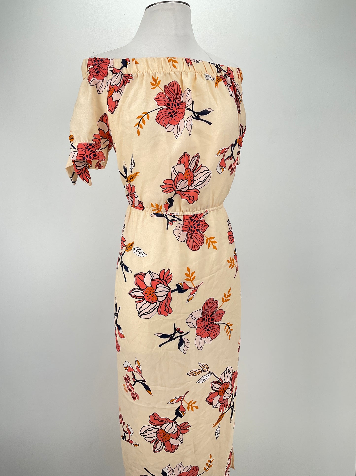 Vestido Crema Floral Hlush