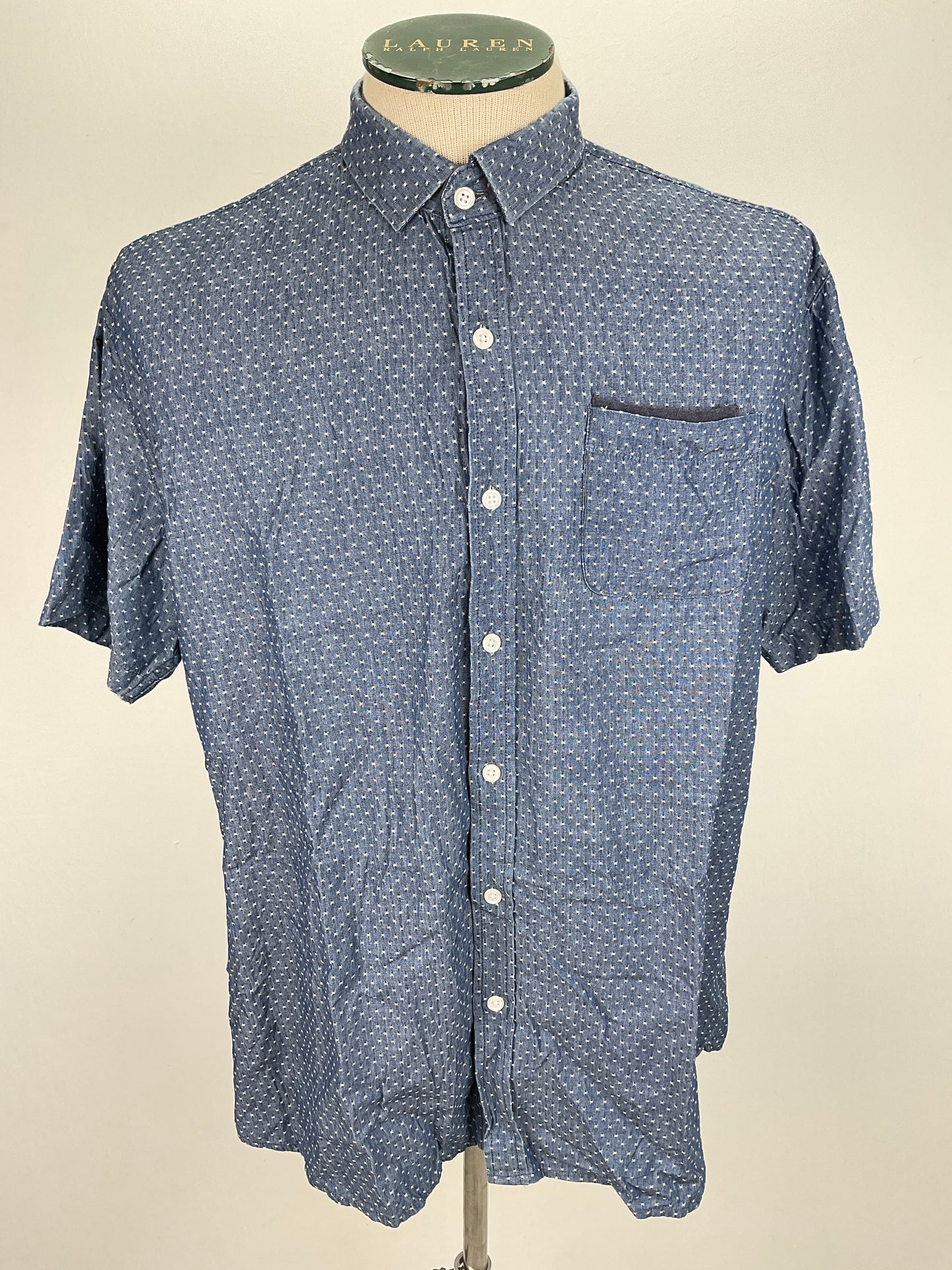 Camisa Azul de Lunares Im. Pa tient Wolves