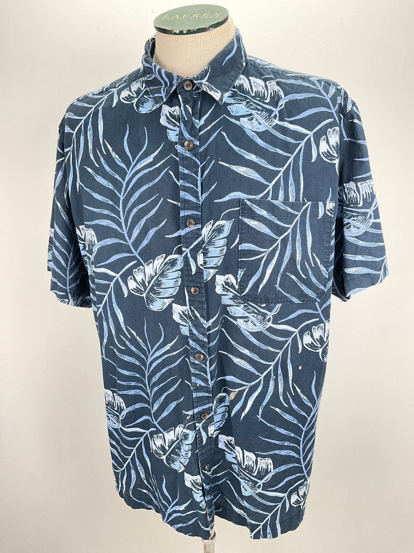 Camisa Azul marino Floral Croft Barrow