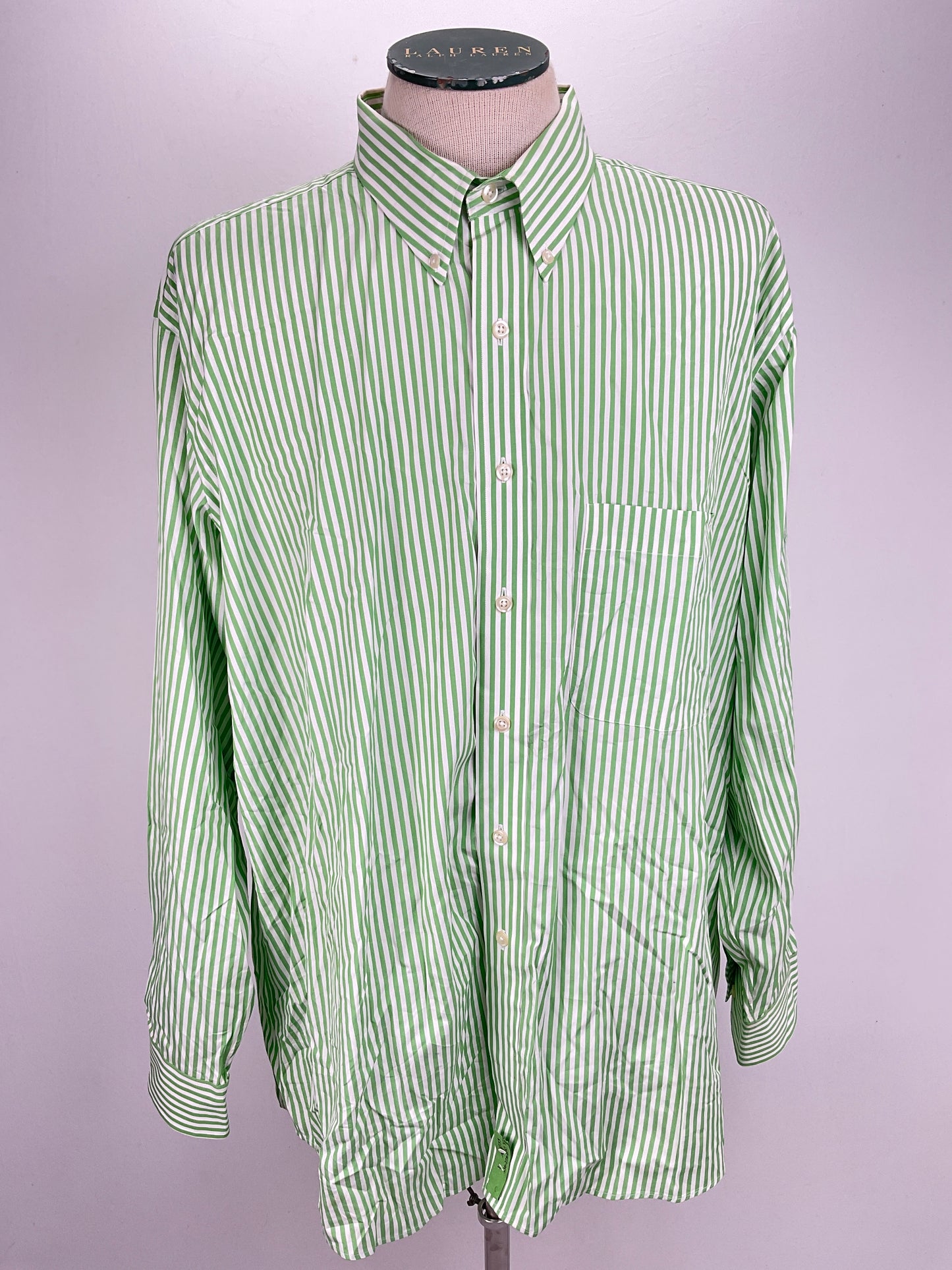 Camisa Verde de Rayas Paul Fredrick