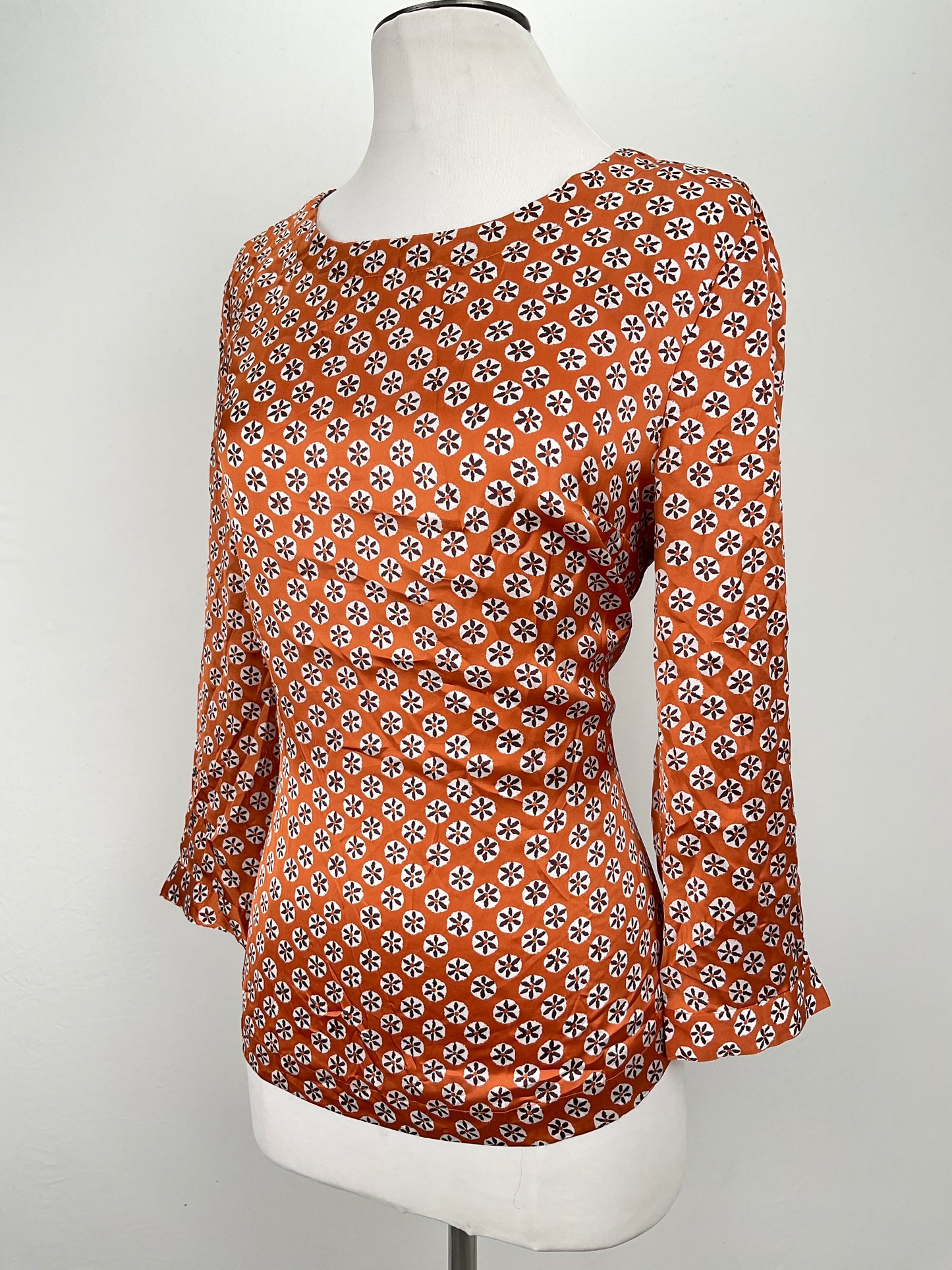 Blusa Naranja Floral Forever 21