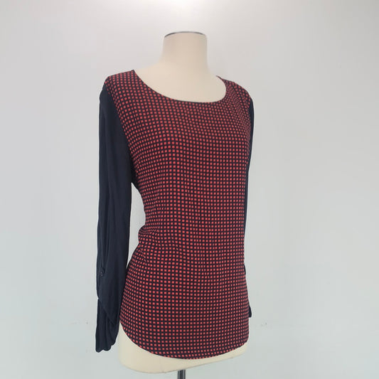 Blusa Naranja Cuadro Ann Taylor