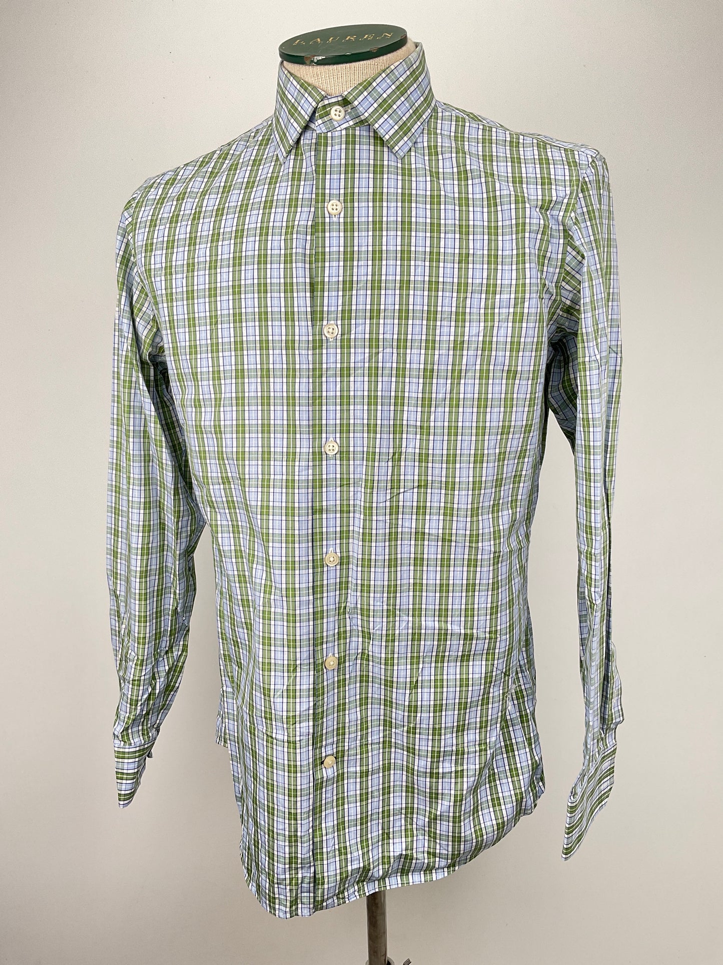 Camisa Verde de Cuadro Banana Republic