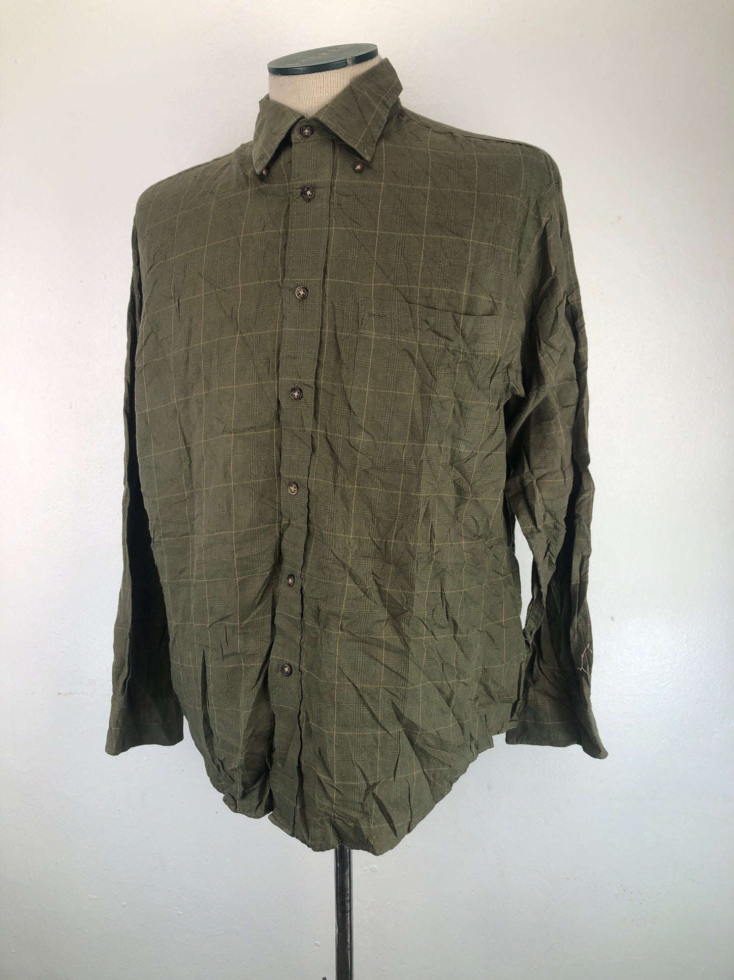 Camisa Verde De cuadro Arrow