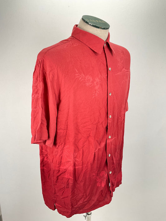 Camisa Rojo vino Floral Croft Barrow