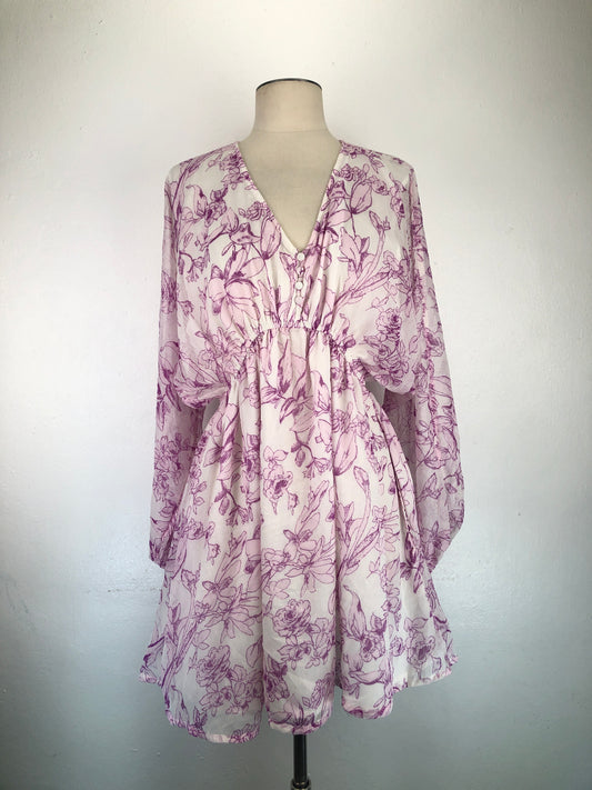Vestido Morado De Flores  A New Day