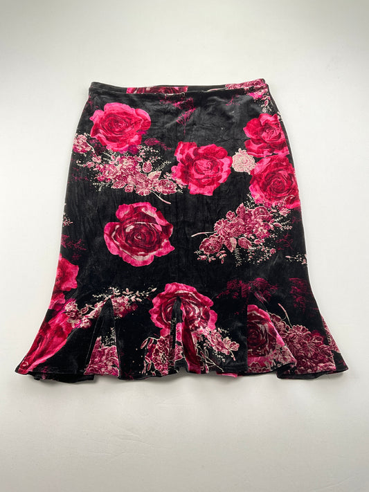 Falda Negro Floral  Express