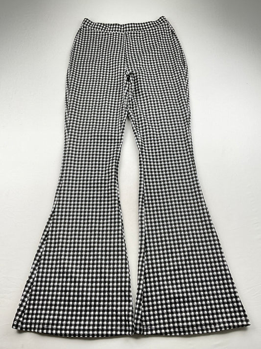 Pantalon Palazzo Negro Cuadro New Look