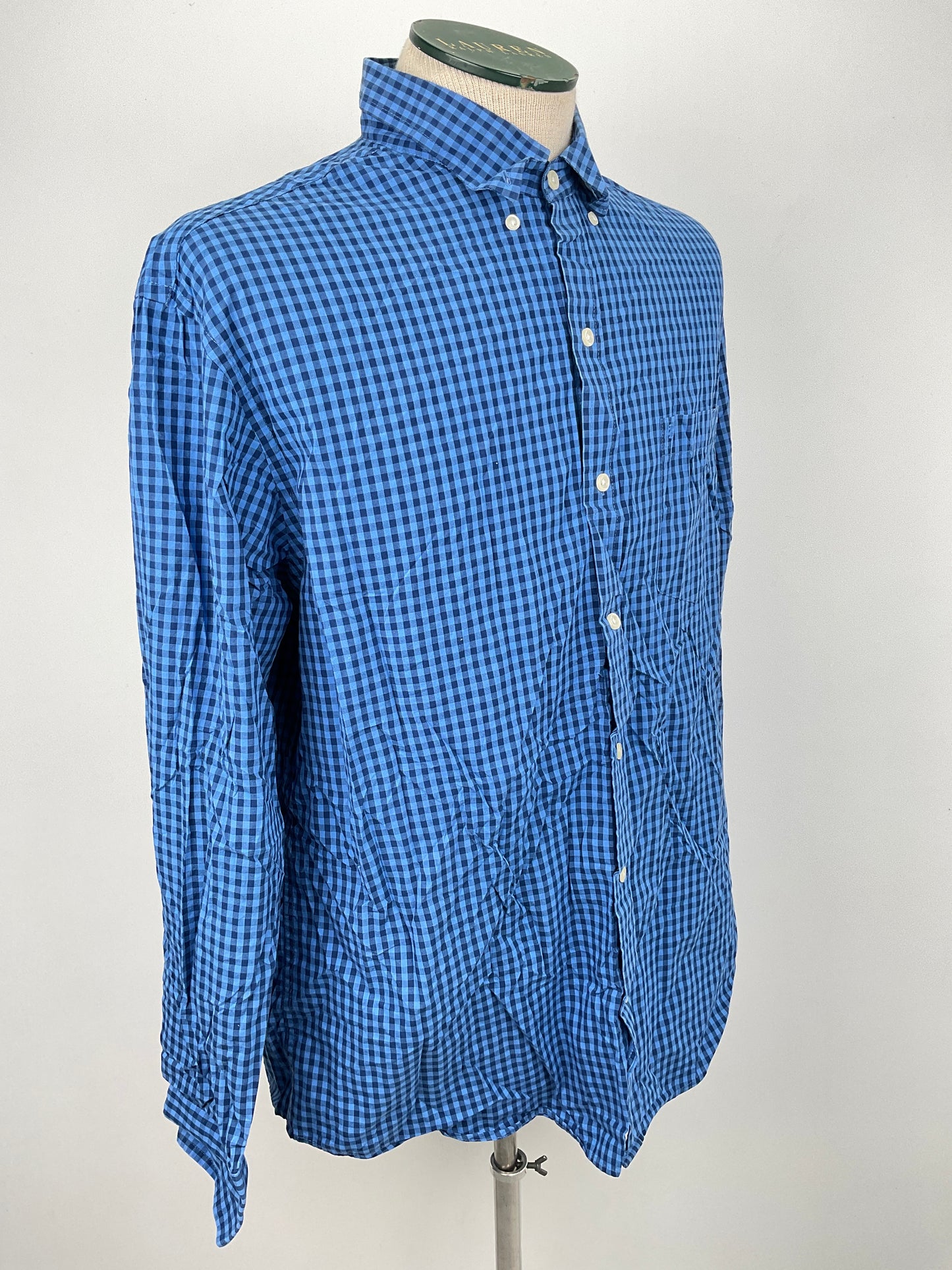 Camisa Azul de Cuadro Izod