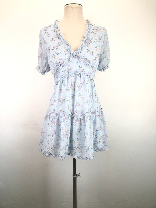 Vestido Azul claro Floral Miami