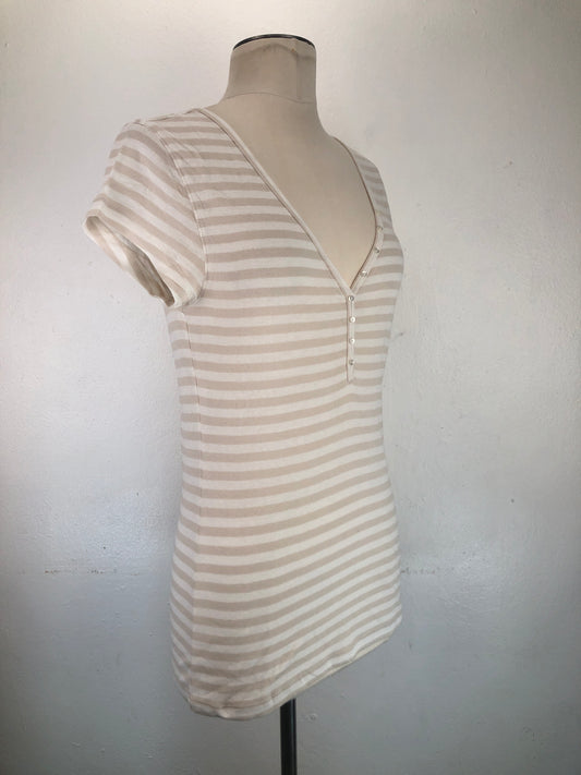 Camiseta Crema de Rayas Perfect