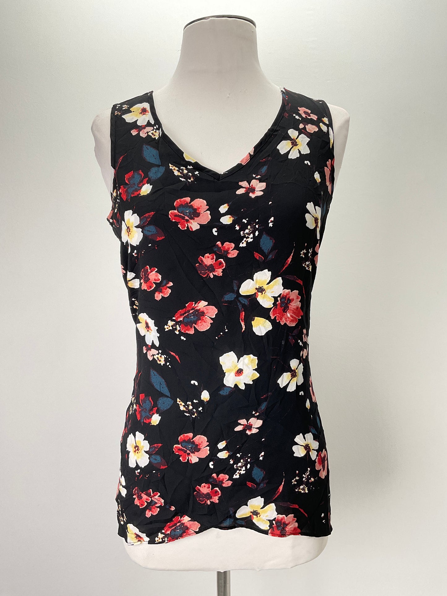 Blusa Negro Floral Chelsea Theodore