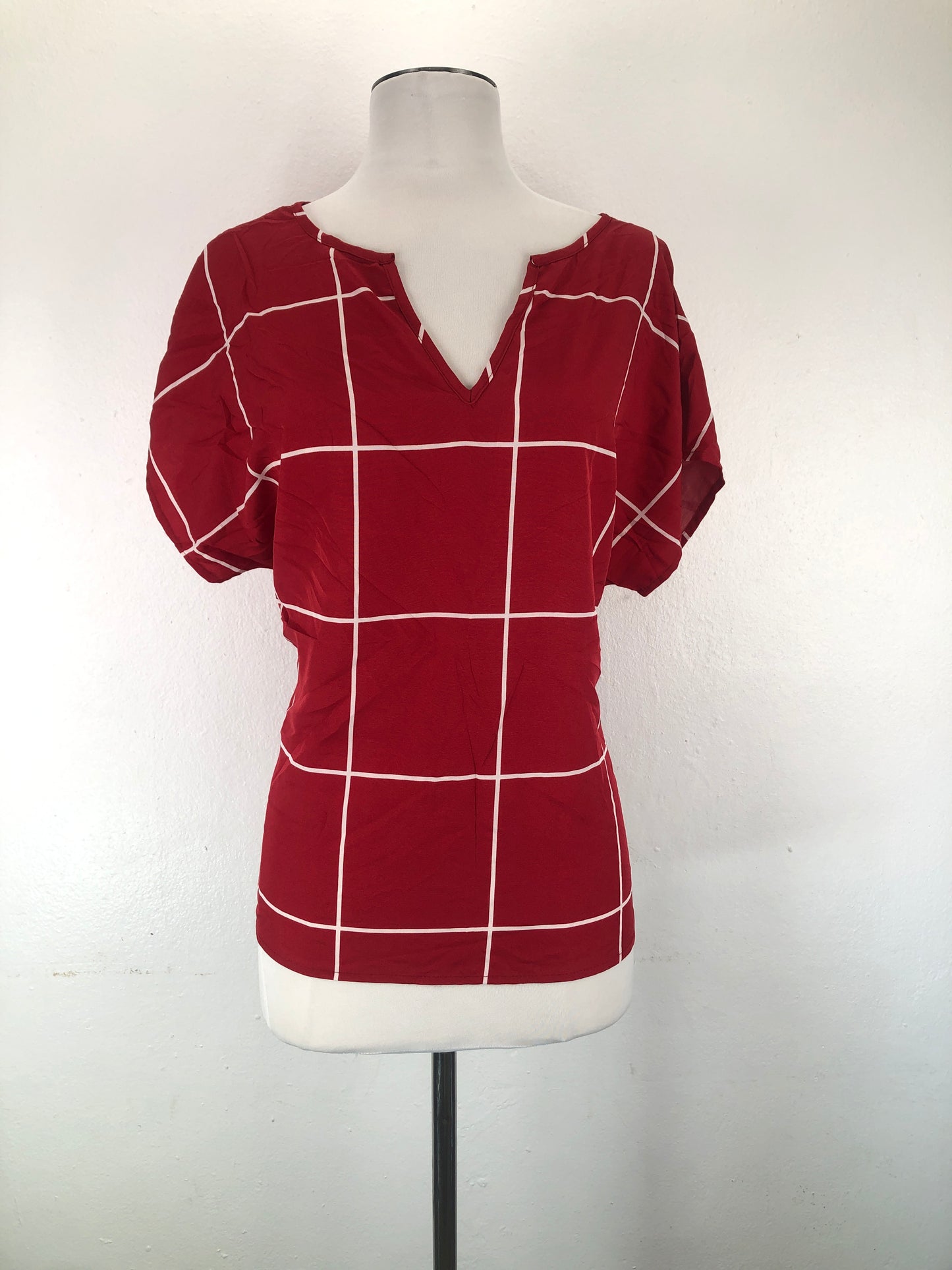 Blusa Rojo de Cuadro Emery  Rose