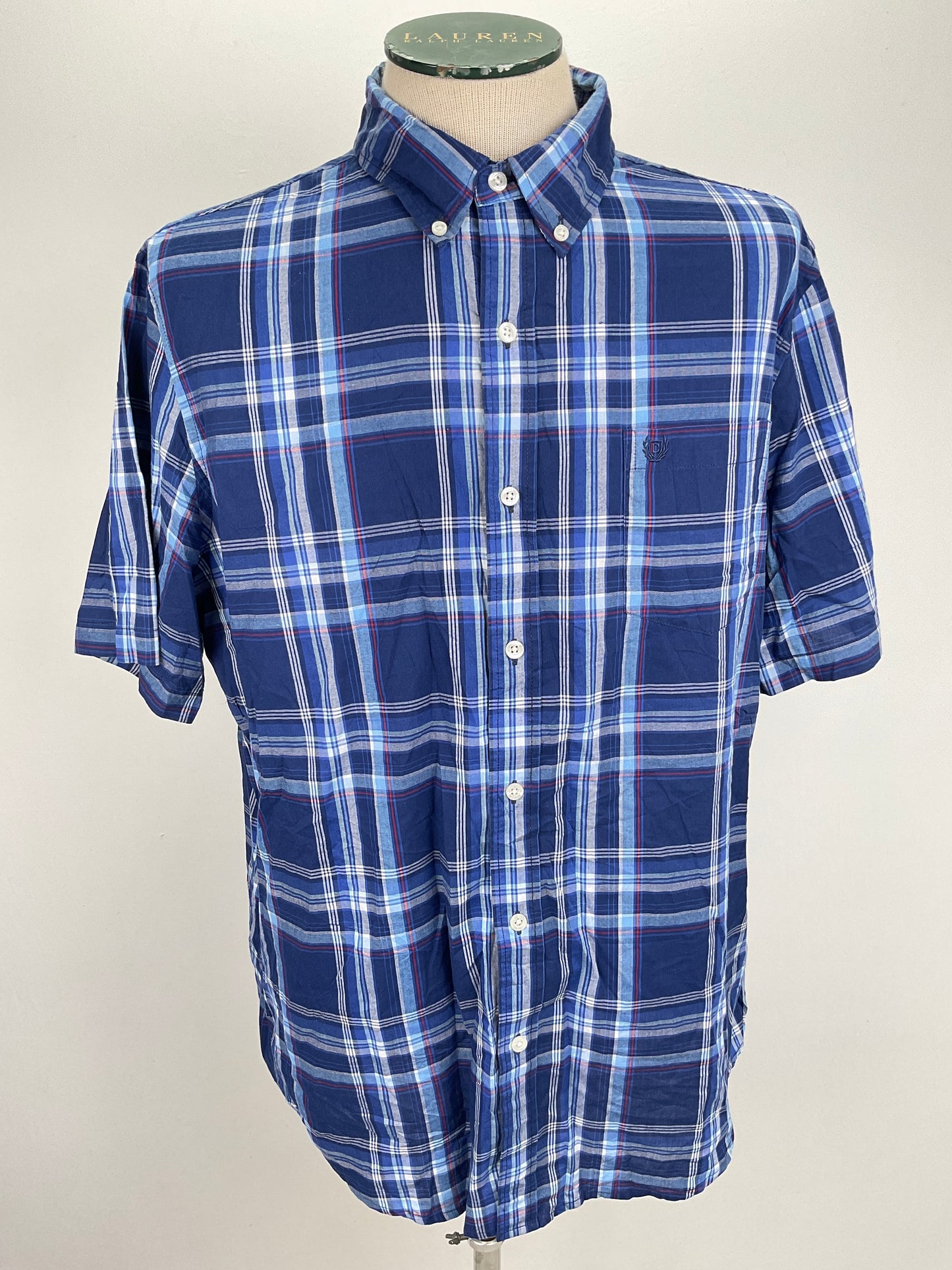 Camisa Azul de Cuadro Chaps