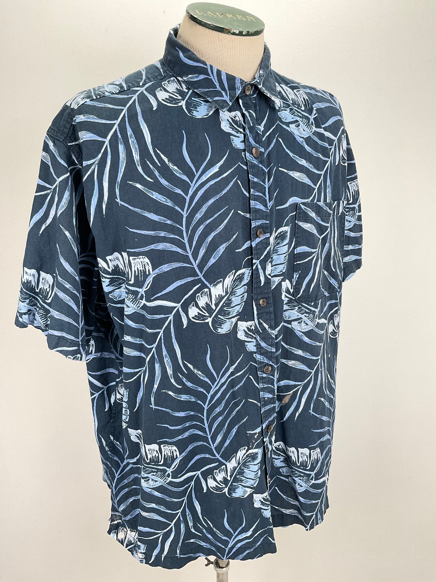 Camisa Azul marino Floral Croft Barrow