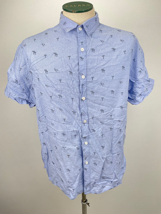 Camisa Azul claro Denim Flower