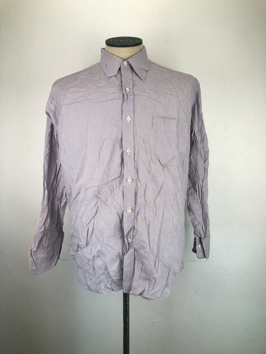 Camisa Crema De Cuadro Izod