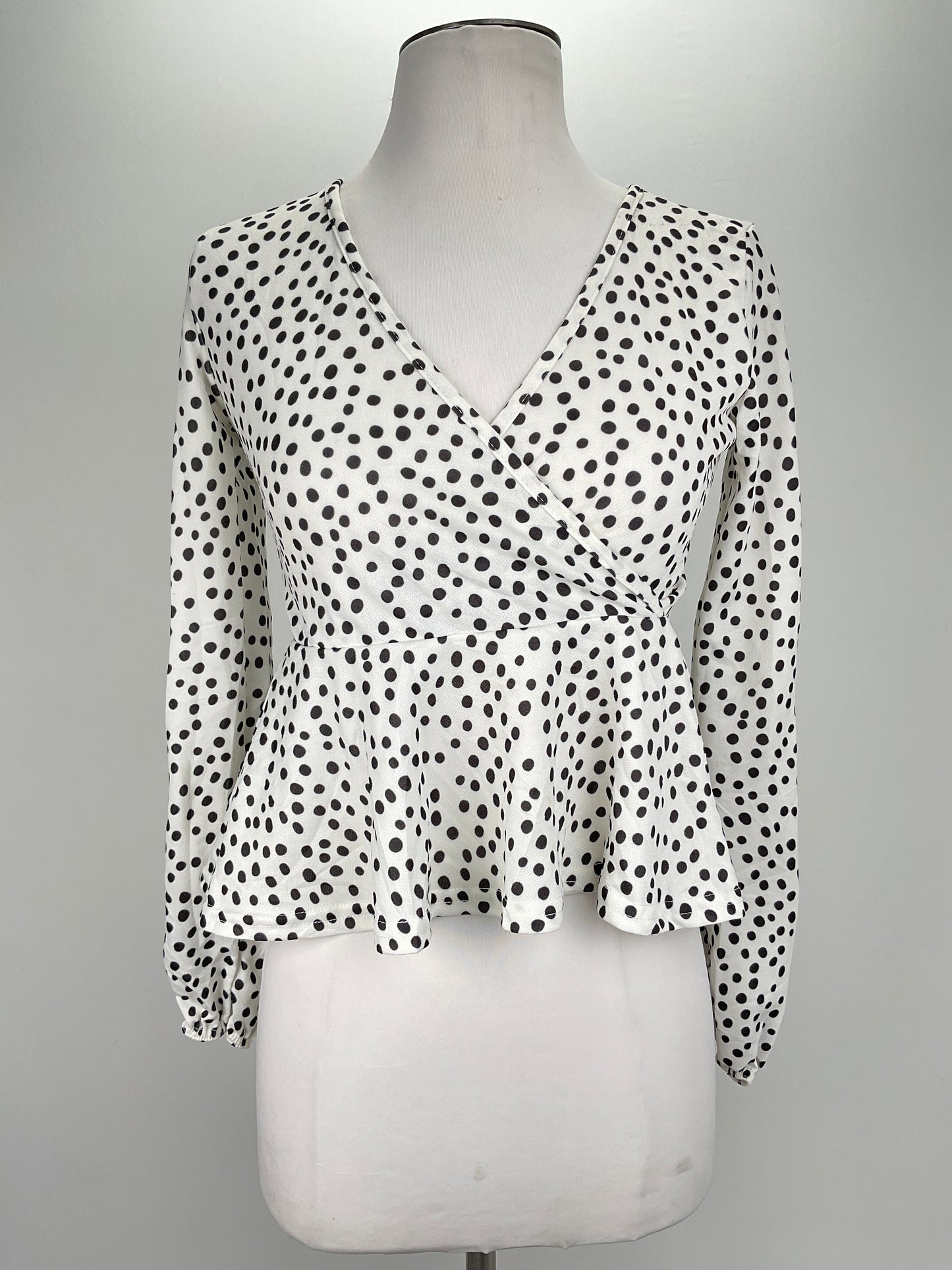 Blusa Blanco de Lunares Nastygal