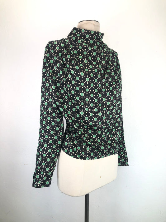 Blusa Negro de Lunares Zara