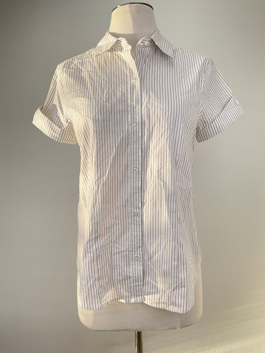 Camisa Blanco de Rayas Liz Claiborne
