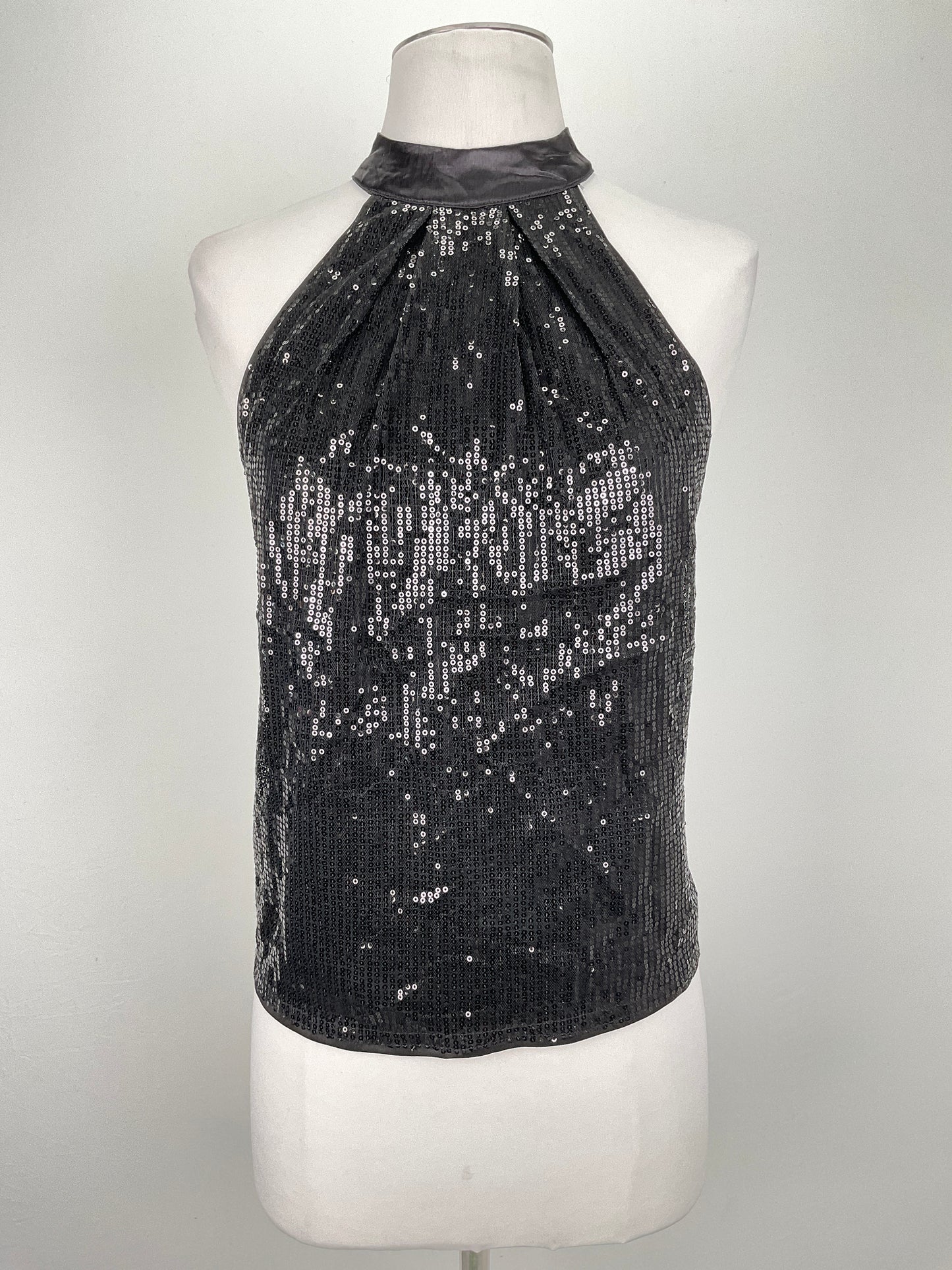 Blusa Negro de Brillo Shein