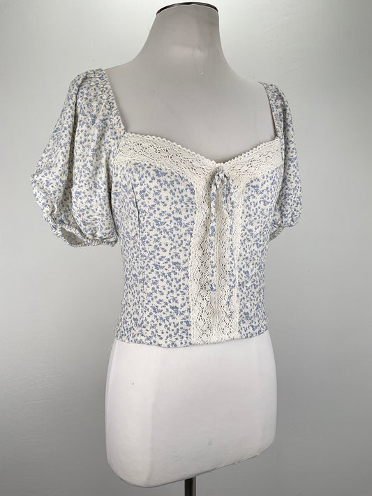 Blusa Azul claro Floral Sienna Sky