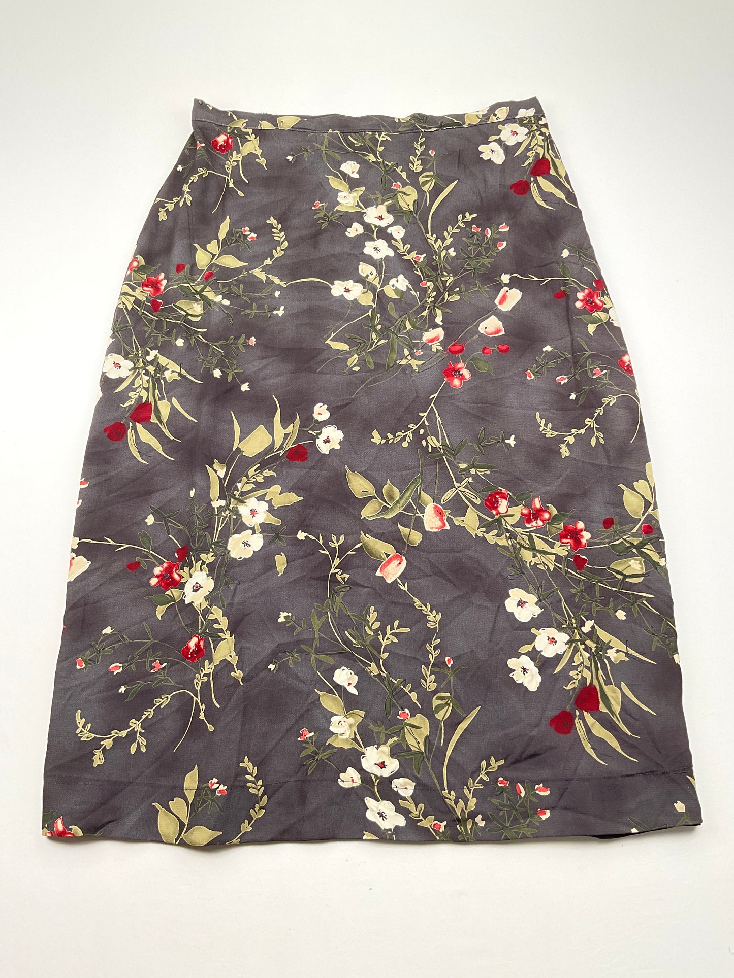 Falda Negro Floral  AB Studio